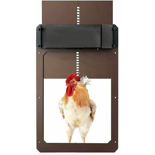 Porte De Poulailler Automatique¿ Alimente Par Pile, Detection De La Lumiere, Porte Automatique Poulailler, Trappe Poulailler, Brun One Size Goodnice