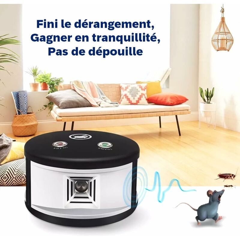 Repulsif ultrason 360 anti rats, souris, rongeurs, cafards ... - 3