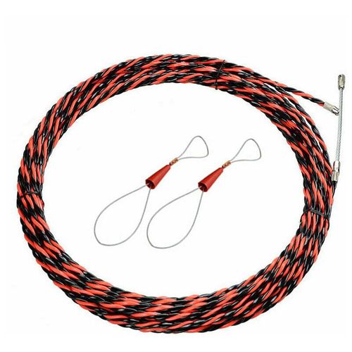 Tire fils d'electricien,Aiguille Electricien 50M Tire Fil Electrique 5mm Diametre Aiguille Tire Fil, retractable d'installation pour tire Cable et rallonge en acier spirale flexible tire fils goodnice