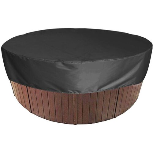 Couverture de Piscine Ronde Piscine Bache Solaire pour Piscine,Housse de Protection Spas Imermeable , 190T pour Exterieur Spas Baignoire,¿¿Noir 215×70cm goodnice