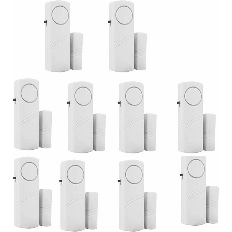 Alarme maison,Lot de 10 alarmes de fenetre avec capteur magnetique ...