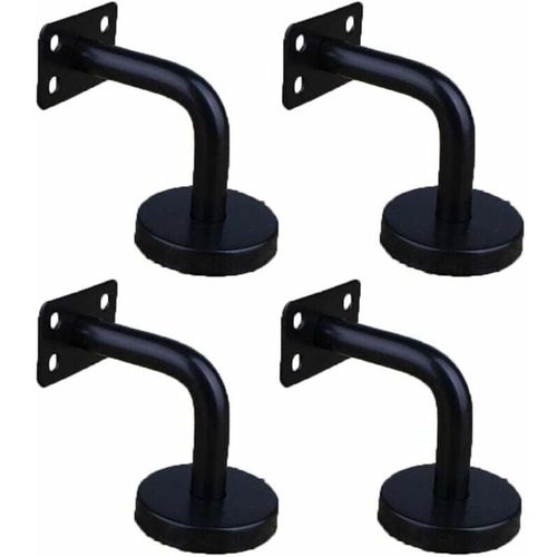 Support de main courante,Lot de 4 supports de main courante en acier inoxydable pour montage mural Supports de rampe d'escalier pour garde-corps Supports muraux de rampe d'escalier (feuille p goodnice