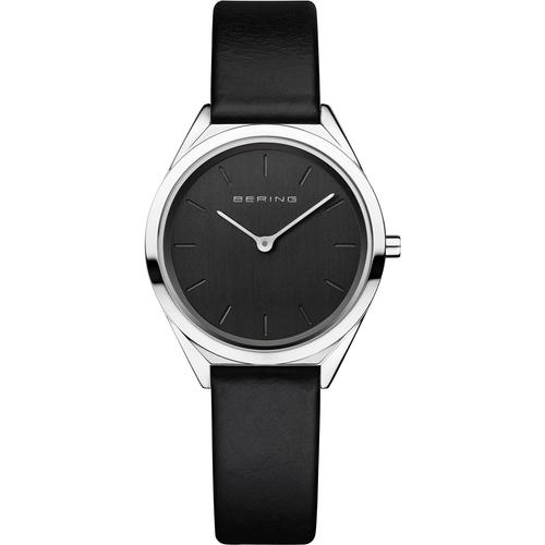 Montre Femme Bering Ultra Slim Cuir Noir