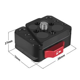 Mini pince à plaque à dégagement rapide V-Lock,DSLR pour GoPro 11,adaptateur de trépied d'appareil photo,carte de montage,kit de commutation rapide,accessoires - Type Combo A