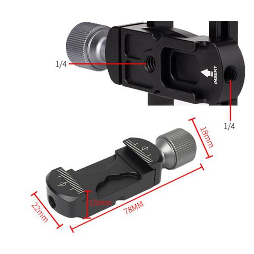 Mini support de pince à dégagement rapide,25mm,22mm,compatible Arca-Swiss,trépied,appareil photo reflex numérique,lumière d'appoint de micro,plaque d'extension,support rapide - Type 22mm Clamp