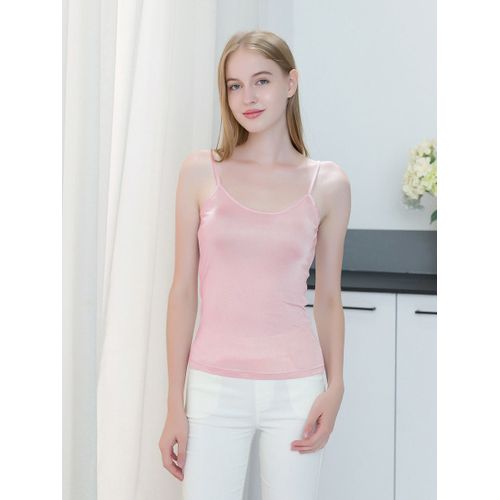 Suyareply-Économie Basiques Confortables Pour Femmes,Débardeurs Réglables,Injcamis,Mélange Véritable,Beige,Printemps,Été,2024