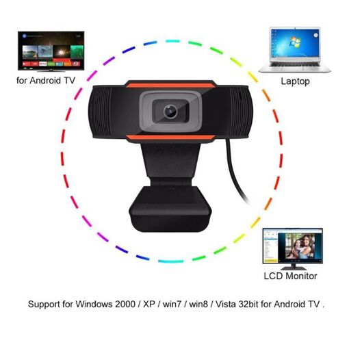 Webcam HD 1080p, cam�ra USB rotative, avec Microphone, pour ... - 3