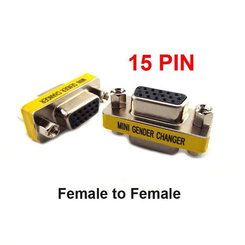Adaptateur de changement de sexe de câble VGA / SVGA 15 broches femelle à femelle, prolongateur F/F, Port série