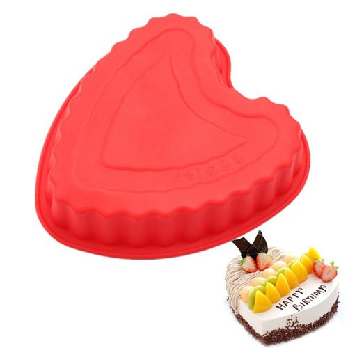 Moule À Gâteau En Silicone En Forme De C?Ur, En Dentelle, Moule À Pain, À Bonbons, Four À Micro-Ondes, Outil De Cuisson Diy
