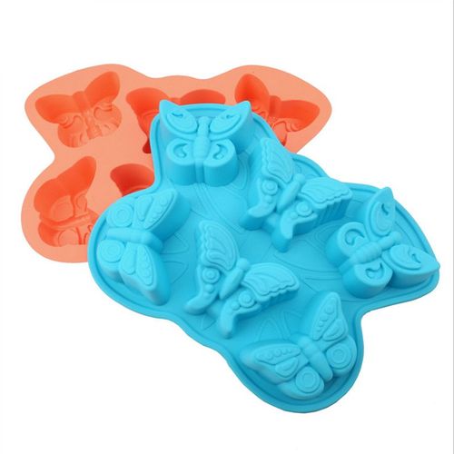 Moule À Gâteau En Silicone En Forme De 6 Papillons, À Cupcakes, À Bonbons, Outils De Cuisson Au Four À Micro-Ondes, Accessoires De Cuisine, 1 Pièce