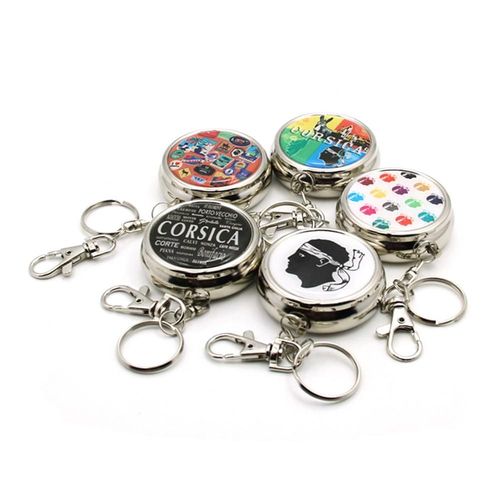 Cendrier Rond en Fer Blanc, Portable, Poche Xy, Innovant, Étrange, Porte-Bagage