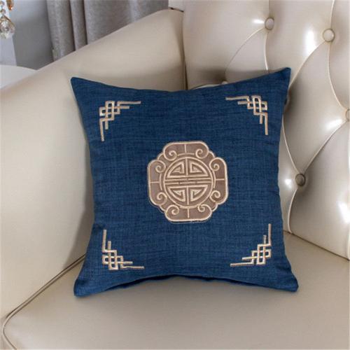 Housse De Coussin Brodée 45x45cm, Taie D'oreiller De Style Chinois, Décoration De Salon Pour La Maison