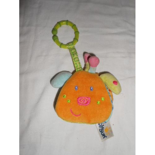 Doudou Livre Activite A Suspendre Chien Orange Nuage Souris Verte Miroir Chat Rose Anneau Vert Baby Sun Babysun