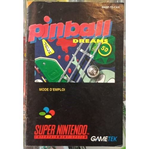 Pinball Dreams - Notice - Super Nintendo