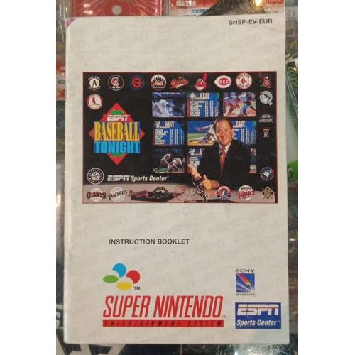 Espn Baseball Tonight - Notice - Super Nintendo