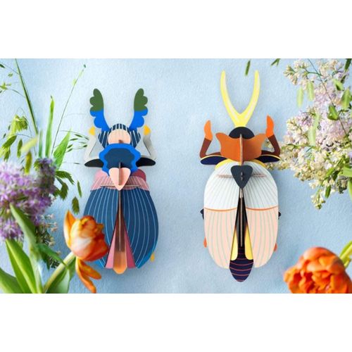 Décoration Murale Insecte Coléoptère Japonais (Puzzle 3d - 14 Pièces) Support Carton Insecte Habitat