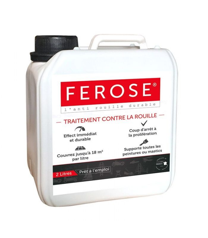 Traitement curatif anti rouille convertisseur de rouille Ferose - bidon 2 litres