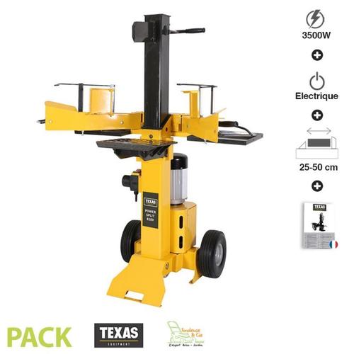 Fendeuse à bois électrique 3500W presse 8 tonnes TEXAS Split 820v