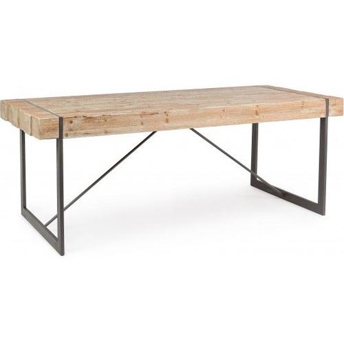 Table De Salle À Manger Garett Table Bois / Métal 200 X 90 Cm