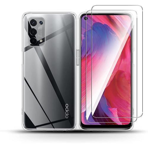 Coque Silicone Tpu Transparente + 2 Verres Trempes Pour Oppo A94 5g Little Boutik® Couleur :