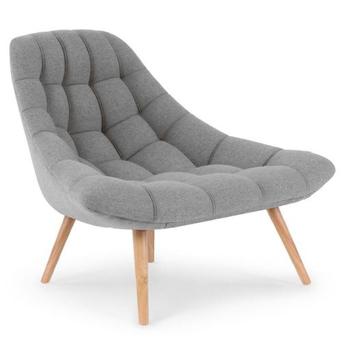 Paris Prix - Fauteuil Scandinave En Tissu "Johan 102cm Gris