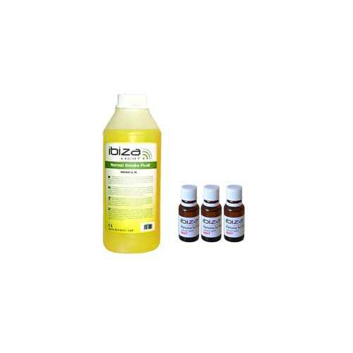 Liquide à fumée 1L - 3 parfums TROPICO/MENTHE/FRUITS ROUGES pour machine à fumée