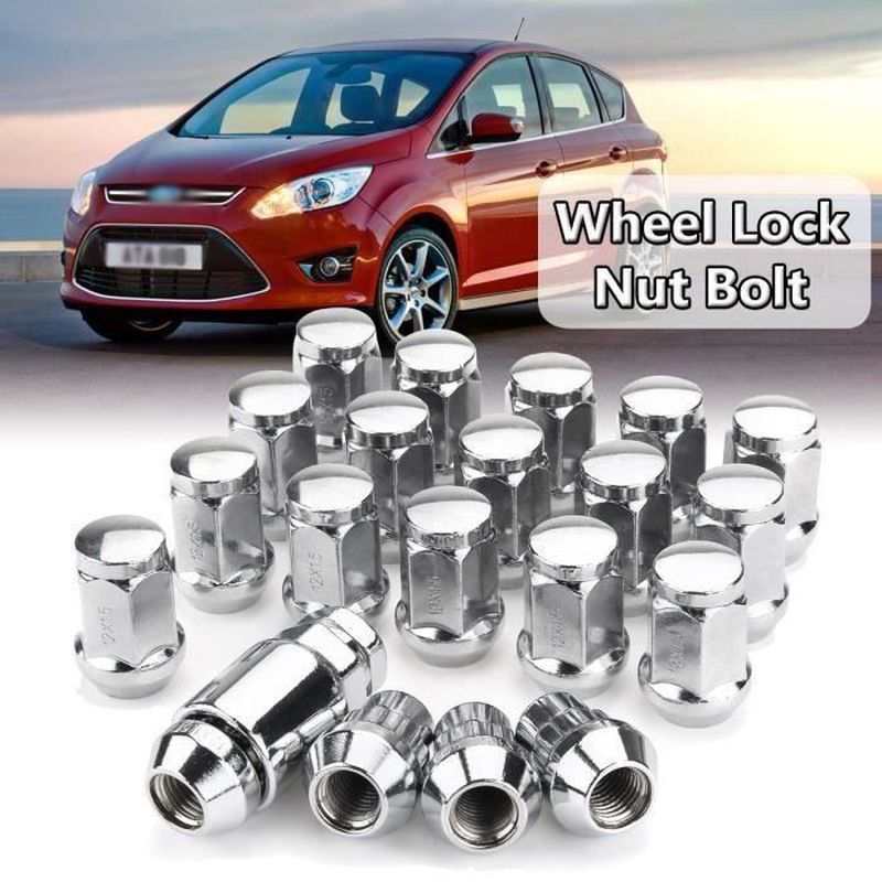 alliage écrous de roue verrouillage 4+1 M12x1.5 boulons coniques Pour FORD FOCUS