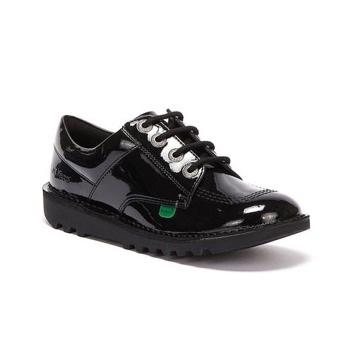 Kickers Kick Lo Patent Chaussures Noires Pour Jeunes - 37 - 38