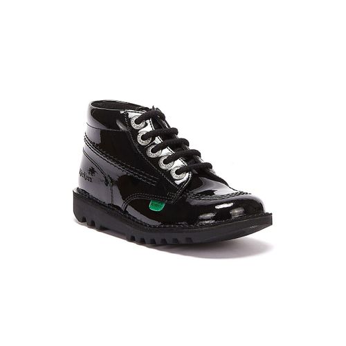 Kickers Kick Hi Zip Patent Bottes Noires Pour B?B?S - 30 - 29
