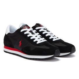 Ralph Lauren Train 85 Baskets Noir / Rouge Pour Hommes - 42 1/2 - 40 - 43