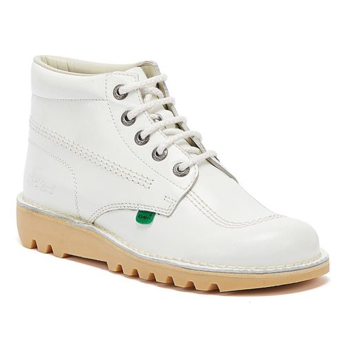 Kickers Kick Hi Bottes En Cuir Blanc - 38 - 39