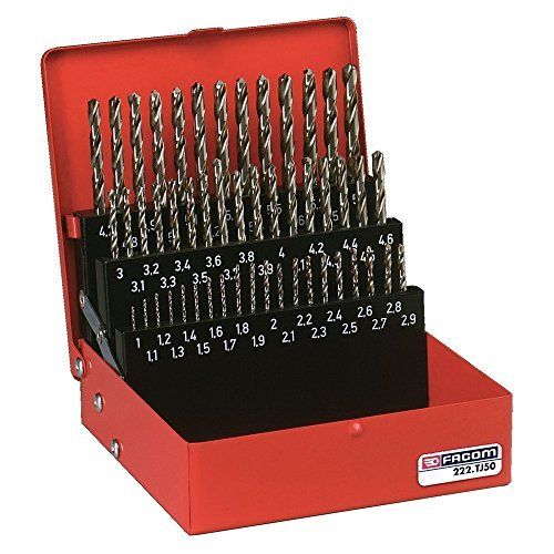Coffret de forets taillés acier FACOM - 1 à 5,9mm - 50 pcs - 222A.TJ50