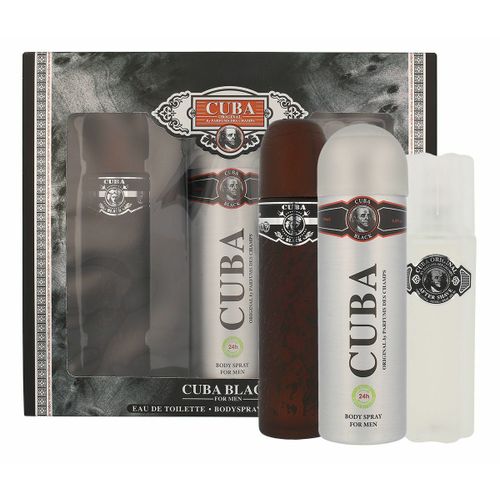 Cuba Black Eau De Toilette Homme Eau De Toilette 100ml + 100ml Aftershave Lotion + 200ml Deodorant 