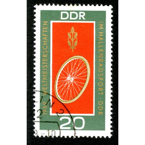 Timbre Oblitéré Ddr 20, 1969 - Weltmeisterschaftenim Hallenradsport - Ddr