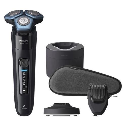 Philips S7783/59 Rasoir Serie 7000 Peau Sensible, Wet+Dry, Tetes Flexibles 360, 1 Recharge Quick Clean Pod, Housse