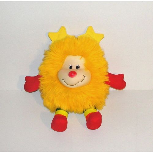 Peluche Rainbow Brite Sprite Jaune Doudou Lutin Retro Hallmark Vintage 83 Mattel Model 30 Cm