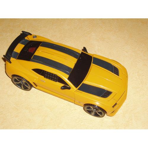 voiture transformers bumblebee camaro jaune electronique a fonctions  sonores transformable lumineuse