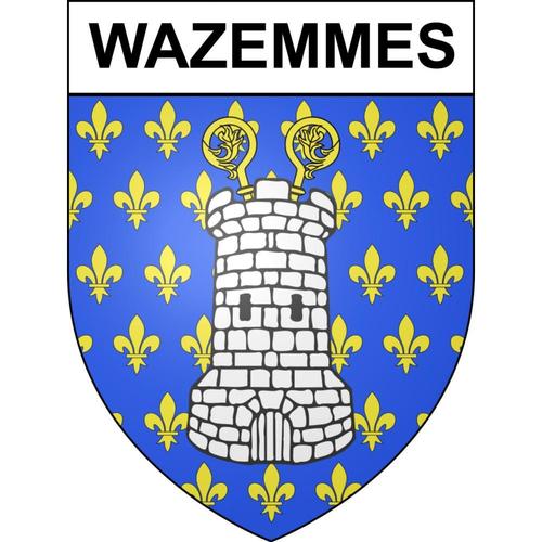 Wazemmes 59 Ville Sticker Blason Écusson Autocollant Adhésif - Taille : 17 Cm