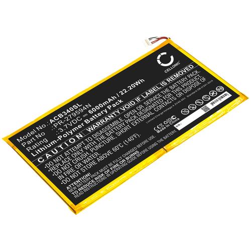 Batterie Neuve De Remplacement Pour Tablette Acer Iconia One 10 (B3-A40) 6 Pin - Pr-279594n 6000mah