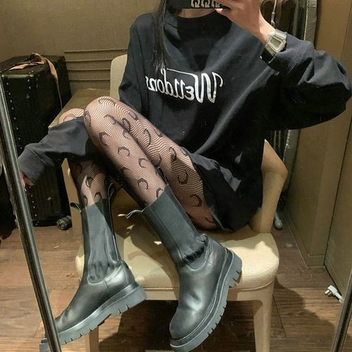 Collants Gothiques Lolita Pour Filles,Collants De Club À Imprimé Croisé,Maille Cosplay,Chaussettes Longues En Nylon Fin,Bas De Corps Sexy Pour Femmes,Collants Résille,Été