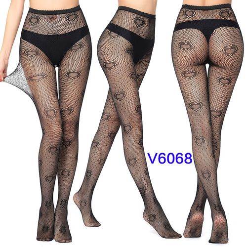 Collants Résille Gothiques Sexy Pour Femmes,Motif Creux Rose Étoiles,Bas En Filet En Maille,Collants Astronomiques Noirs,Lingerie Féminine Chaude,7.0