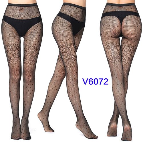 Collants Résille Gothiques Sexy Pour Femmes,Motif Creux Rose Étoiles,Bas En Filet En Maille,Collants Astronomiques Noirs,Lingerie Féminine Chaude,7.0