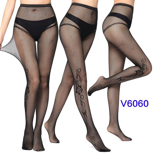 Collants Résille Gothiques Sexy Pour Femmes,Motif Creux Rose Étoiles,Bas En Filet En Maille,Collants Astronomiques Noirs,Lingerie Féminine Chaude,7.0