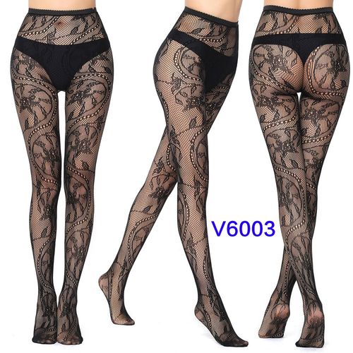 Collants Résille Gothiques Sexy Pour Femmes,Motif Creux Rose Étoiles,Bas En Filet En Maille,Collants Astronomiques Noirs,Lingerie Féminine Chaude,7.0