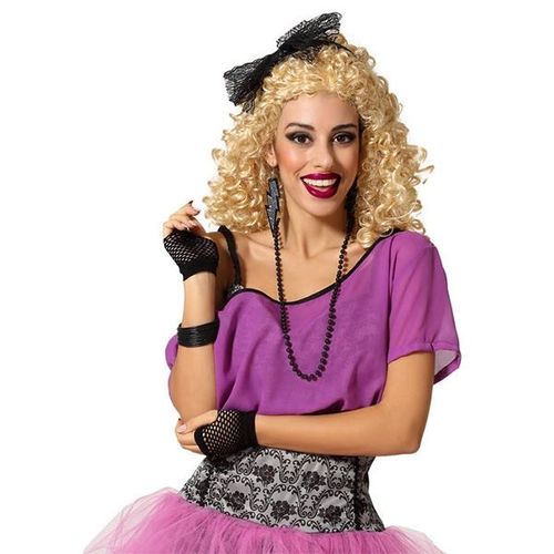 Accessoire De Costumes Années 80 Noir (7 Pcs)