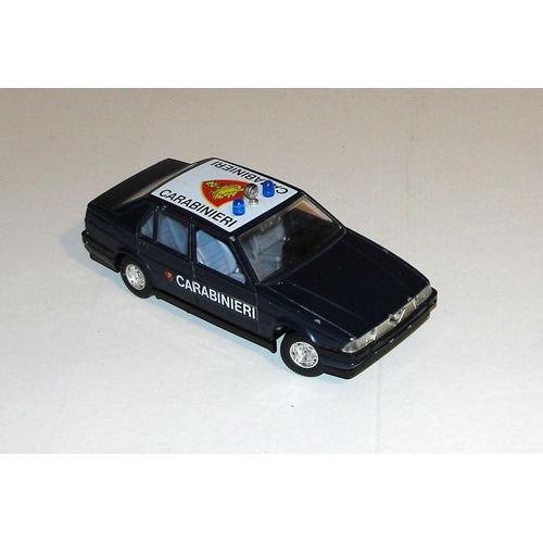 Alfa Romeo 75 Carabinieri Bburago Voiture Police Vintage Echel 1.24e