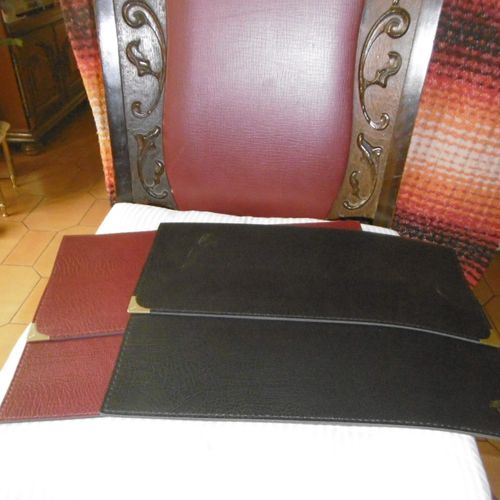 Porte Documents Simili Cuir Cheval Ordex 76090 Lot De 2 Bordeaux Et Noir