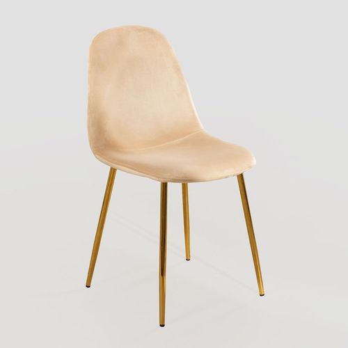 Chaise De Salle À Manger En Velours Glamm Doré