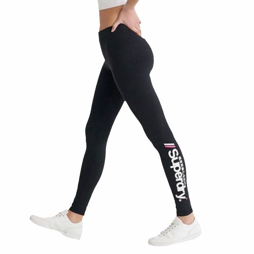 Legging Superdry Classic Logo Modern Femme Noir