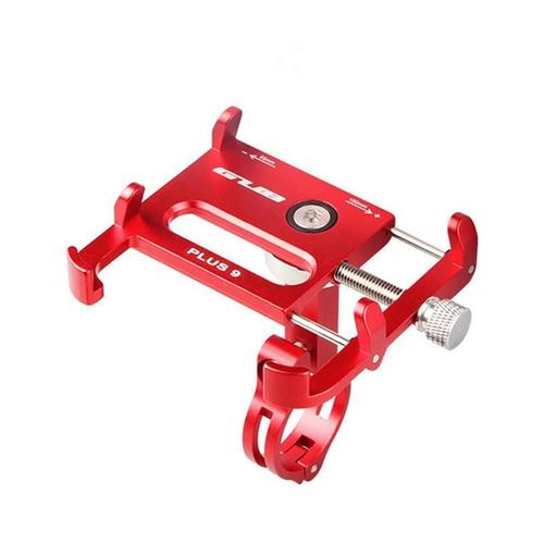 Aluminum Alloy Bike Phone Holder For Iphone X Se 7/8 Plus 6/6s Samsung Galaxy S6/S7/S8/S9 Android, Rouge